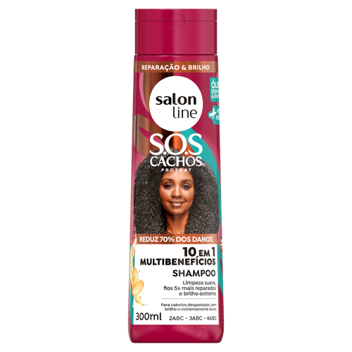 Shampoo para Cachos SOS Poderosos 300ml Salon Line