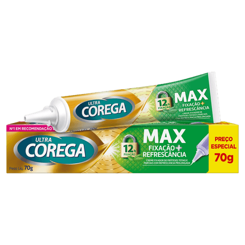 Fixador de Dentadura Creme Ultra Max 70g Menta Corega