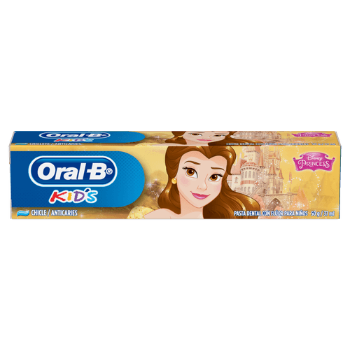 Creme dental infantil Princesas Disney 50g Chiclete Oral-B Kids Anticáries