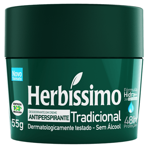 Desodorante Creme Tradicional Herbíssimo - 55g