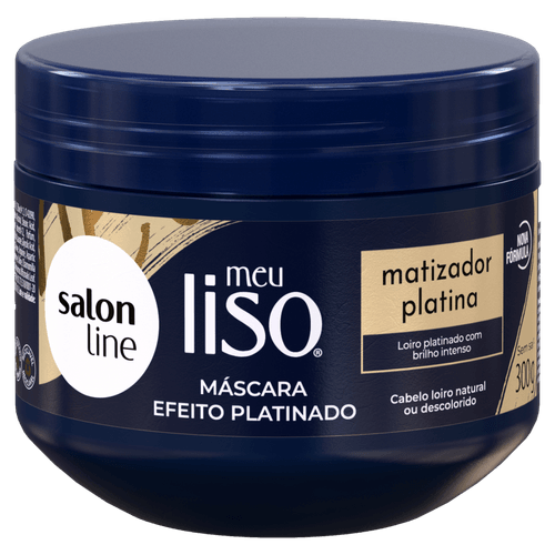 Máscara Matizadora Meu Liso Loiro Platinado 300g Salon Line