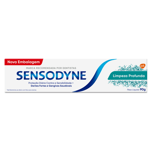 Gel Dental Sensodyne Limpeza Profunda Caixa 90g