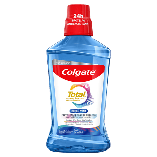 Enxaguante Bucal Zero Álcool Clean Mint Colgate Total 12 - 500ml