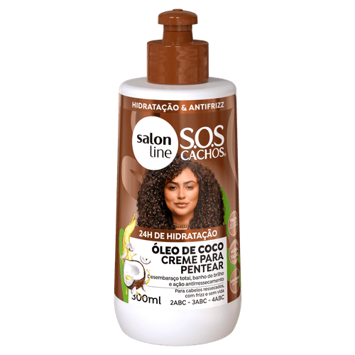 Creme para Pentear SOS Coco 300ml Salon Line para Cachos