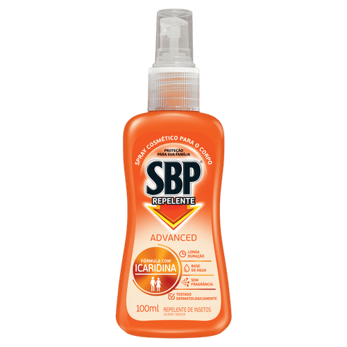 Repelente Spray SBP Advanced Family 100ml Sem Fragrância Proteção até 5h Uso desde 6 meses
