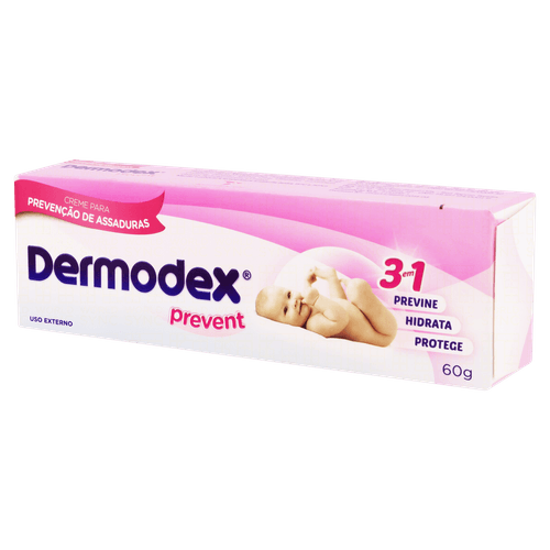 Creme para Prevenção de Assaduras Prevent 60g com Óxido de Zinco - Dermodex