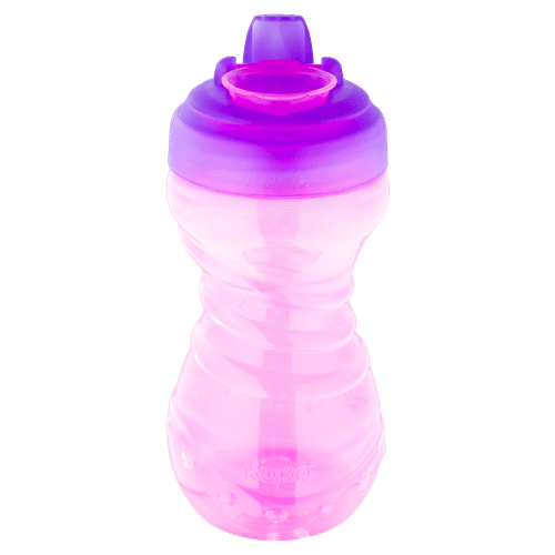 Copo Infantil Antivazamento Kuka Fun 330ml Rosa - Bico de Silicone, Autonomia Segura