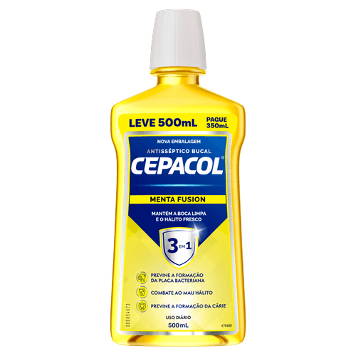 Enxaguante Bucal Cepacol Menta Fusion 500 ml Leve 500Pague350