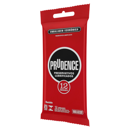 Preservativo Masculino Lubrificado 12 Unidades Látex Prudence