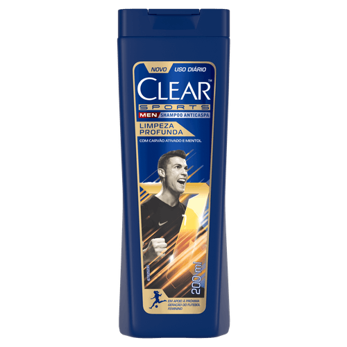 Shampoo Anticaspa Clear Men Sports Frasco 200ml