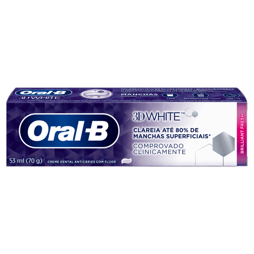 Creme Dental 3D White 70g Brilliant Fresh Oral-B