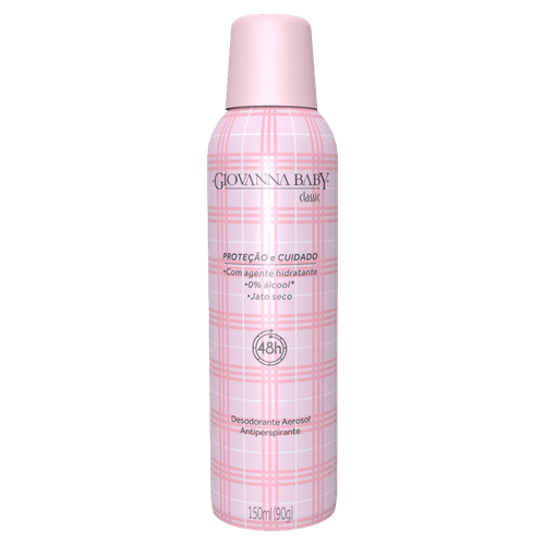 Desodorante Spray Antitranspirante Jato Seco Classic 150ml Giovanna Baby