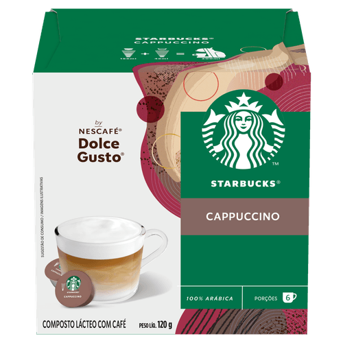 Café em Cápsula Starbucks Cappuccino NESCAFÉ Dolce Gusto 12 cápsulas 100% Arábica Nestlé