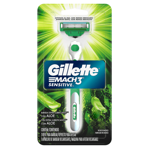 Aparelho de Barbear Mach3 Sensitive Gillette