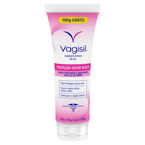 Sabonete íntimo em gel Vagisil Odor Block 300g leve e fresca
