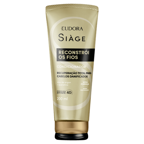 Condicionador Siage Reconstroi Fios 200ml Revlon para Cabelos Danificados