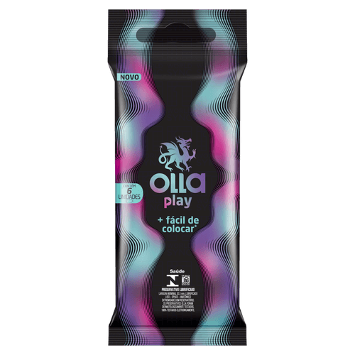 Preservativo Play Lubrificado 6 Unidades Látex Vulcanizado Olla