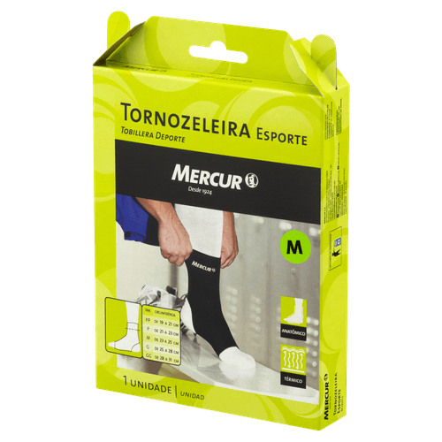 Tornozeleira Mercur Spt Neoprene Médio Preto Bc60045-Bs - Mercur
