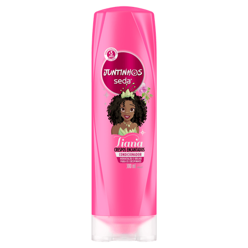 Condicionador Infantil Tiana Seda Juntinhos Crespos Encantados Frasco 300ml