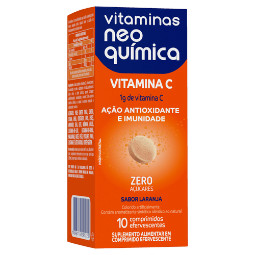 Suplemento Vitamina C Neo Química 1000mg Comprimido Efervescente 10 Unidades