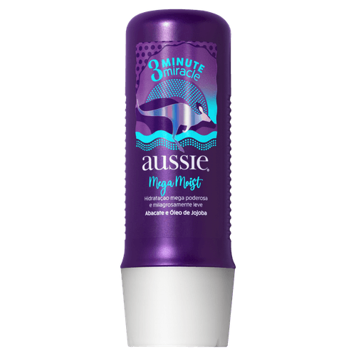 Creme de Tratamento 3 Minute Miracle Mega Moist 236ml Aussie Abacate e Jojoba