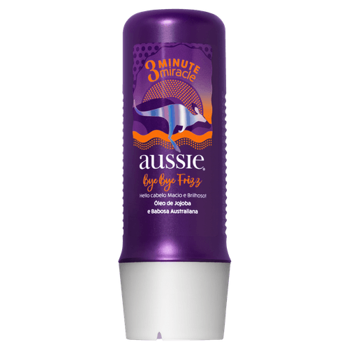 Creme de Tratamento Aussie 3 Minute Miracle Bye Bye Frizz com Óleo de Jojoba e Babosa Australiana - 236ml