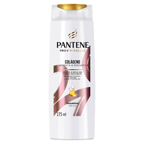 Shampoo Colágeno Hidrata e Resgata 175ml Pantene para cabelos danificados