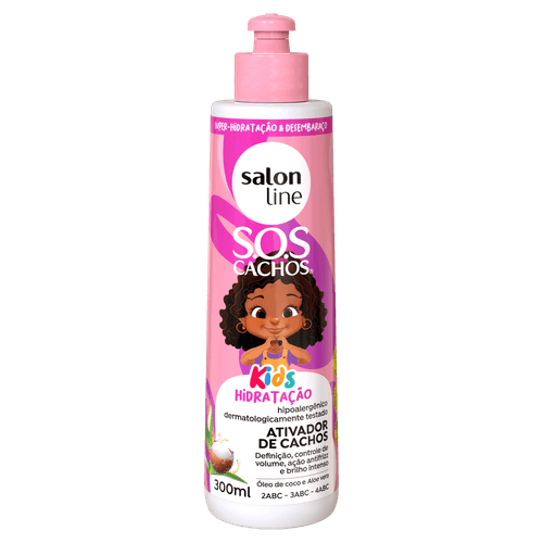 Ativador de Cachos Infantil Salon Line SOS Kids 300g - Definição e Hidratação