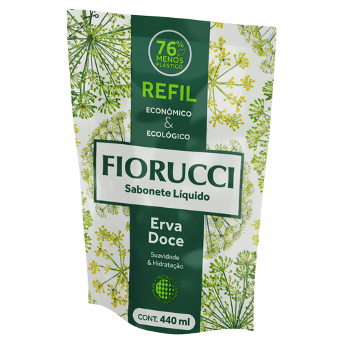 Sabonete Líquido Erva-Doce 440ml Refil Fiorucci