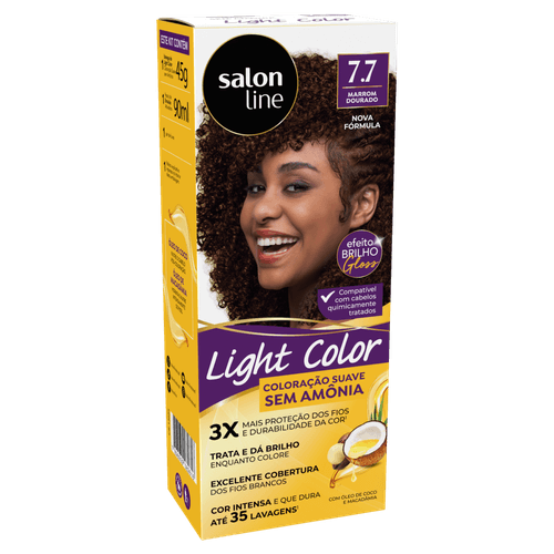Tintura Salon Line Light Color Profissional 7.7 Mar Dourado - Salon Line Light Color