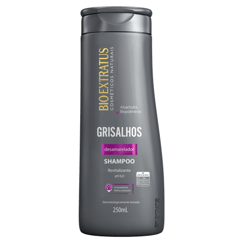 Shampoo Grisalhos Desamarelador 250ml Bio Extratus