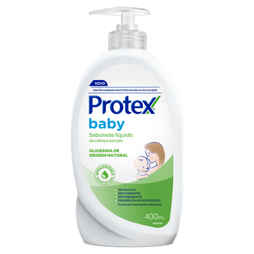 Sabonete Líquido da Cabeça aos Pés Protex Baby Glicerina 400ml