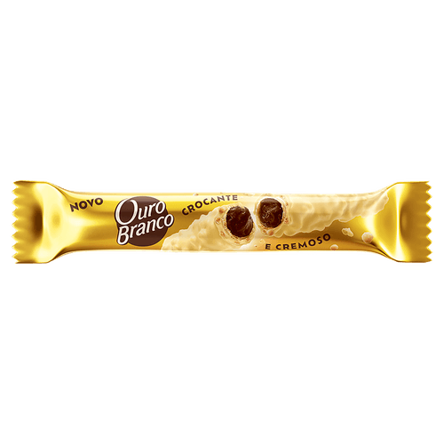 Chocolate Stick Ouro Branco 25g Wafer Crocante Flocos de Arroz Lacta