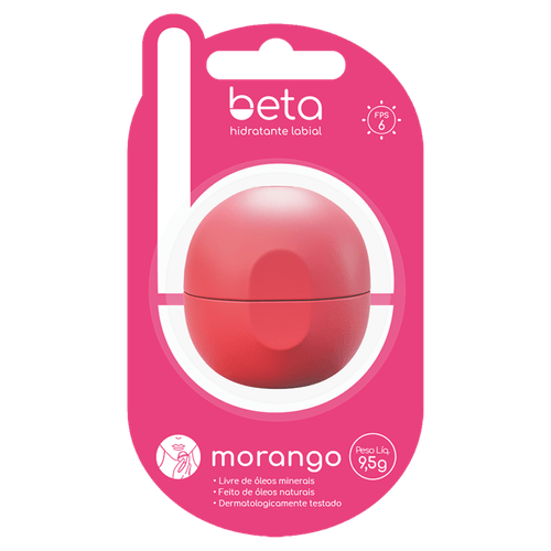 Hidratante Labial Stick Morango FPS 6 Beta - 9,5g