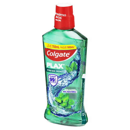 Enxaguante Bucal Plax Zero Álcool 750ml Fresh Mint Colgate