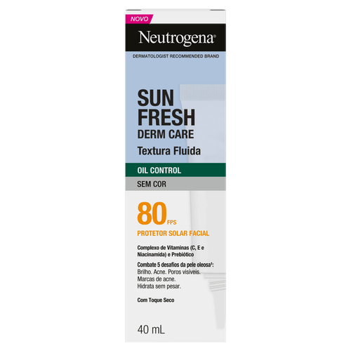 Protetor Solar Facial Toque Seco Neutrogena Sun Fresh FPS 80 - 40ml