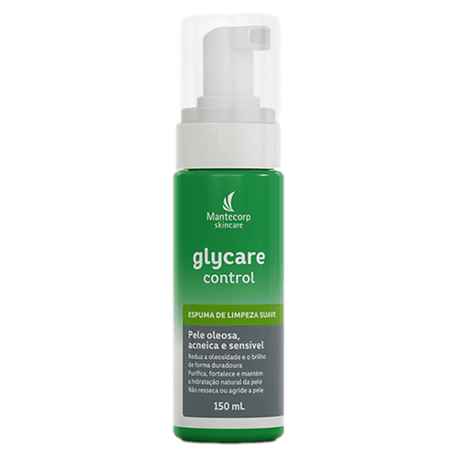 Espuma de Limpeza Suave Mantecorp Skincare Glycare Control Frasco 150ml