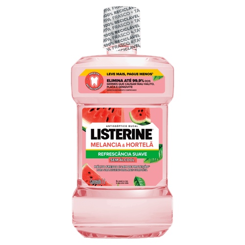 Enxaguante Bucal Zero Álcool Melancia & Hortelã Listerine - 1l