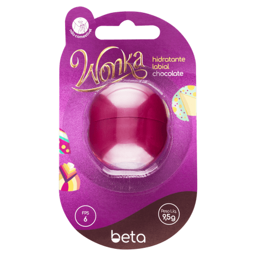 Hidratante Labial Chocolate FPS 6 Wonka Beta - 9,5g