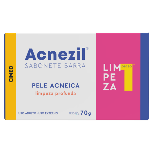 Sabonete Facial em Barra Limpeza Profunda Acnezil para Pele Acneica 70g