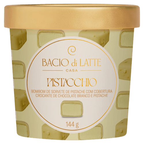 Bombom de Sorvete Pistacchio Bacio di Latte Casa - 144g