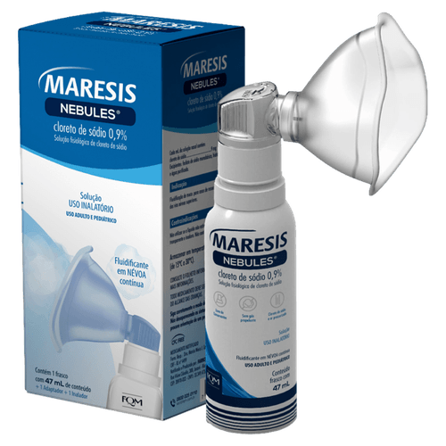 Fluidificante Nasal Maresis Nebules Caixa 47ml Solução + Adaptador + Inalador