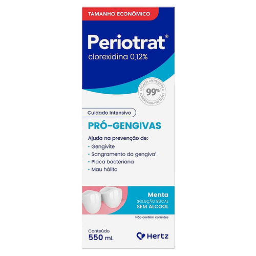 Enxaguante Bucal Clorexidina Zero Álcool Menta Periotrat Pró-Gengivas - 550ml