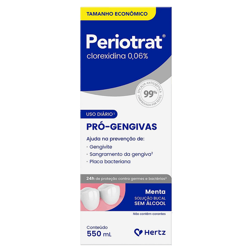 Solução Bucal Periotrat Menta sem Álcool Pró-Gengivas - 550ml