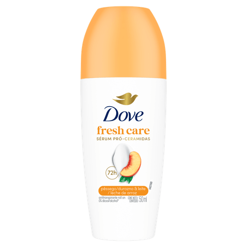 Antitranspirante Roll-On Dove Fresh Care Pêssego & Leite de Arroz - 50ml