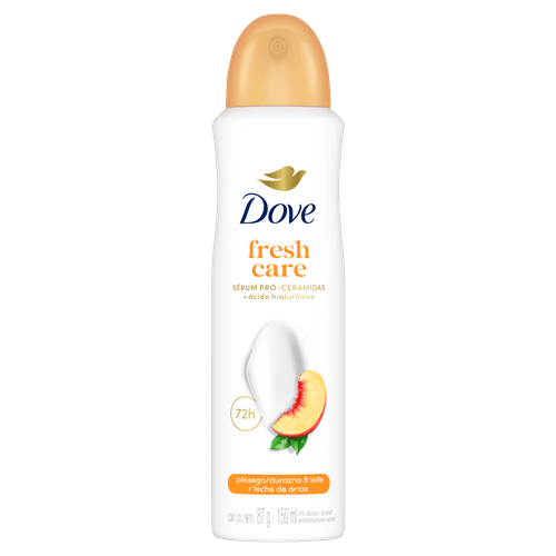 Antitranspirante Aerossol Dove Fresh Care Pêssego & Leite de Arroz - 150ml