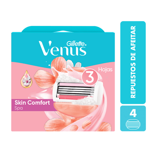 Carga para Aparelho de Depilar Gillette Venus Skin Comfort Spa - 4 Unidades