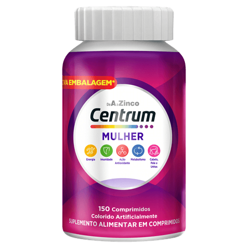 Suplemento Alimentar de A a Zinco Centrum Mulher -150 Cápsulas