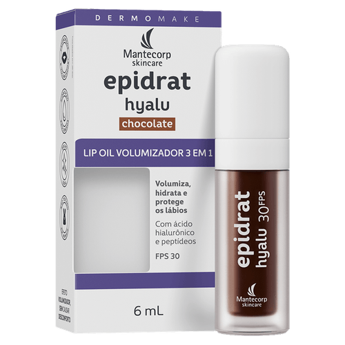 Lip Oil Volumizador Epidrat Hyalu Chocolate FPS 30 6ml HYPERA SKIN