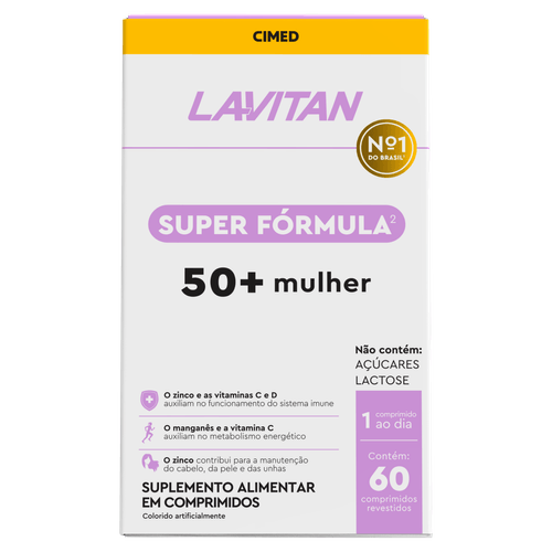 Suplemento Multivitamínico Lavitan Super Fórmula 50+ Mulher 60 Comprimidos
